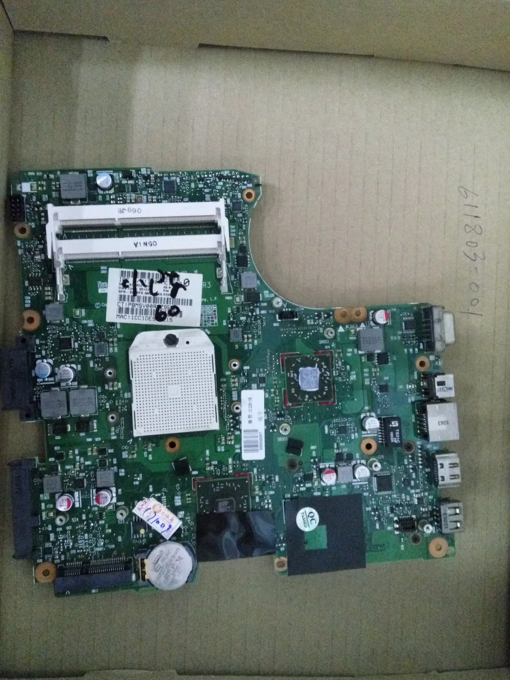 611803-001 подключение с материнской платой полный тест lap подключения платы