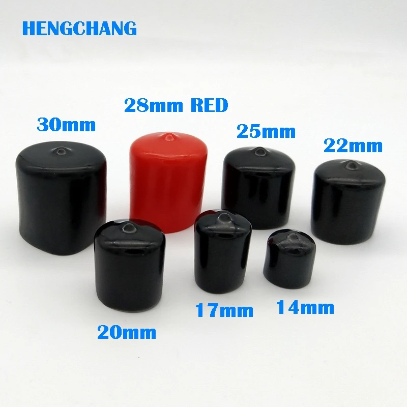 14mm 17mm 20mm 22mm 25mm 28mm 30mm Inner Diameter Protective Cover Rubber Covers Dust Cap For Connector Metal Tubes 50pcs/lot