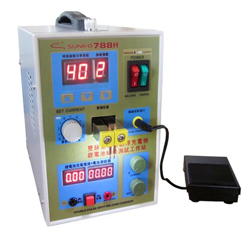 1pc 110v/220v LED Pulse Battery Spot Welder  788H Welding Machine Micro-computer Battery charger 800 A 0.1 - 0.25 mm 36