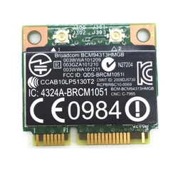 For BroadCom BCM94313HMGB BCM4313 Wifi + Bluetooth-compatible 4.0 Mini PCI-E 150Mbps Card for HP G4 G6 DV6 DV7 CQ43 CQ57