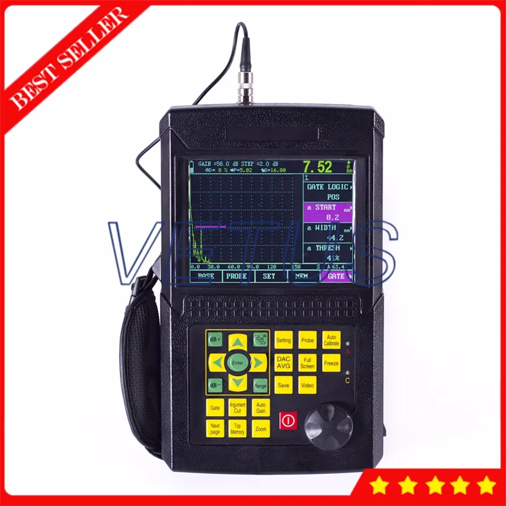 Leeb510 0~6000mm Portable Digital Ultrasonic Flaw Detector with 26 million colors ultra-bright display