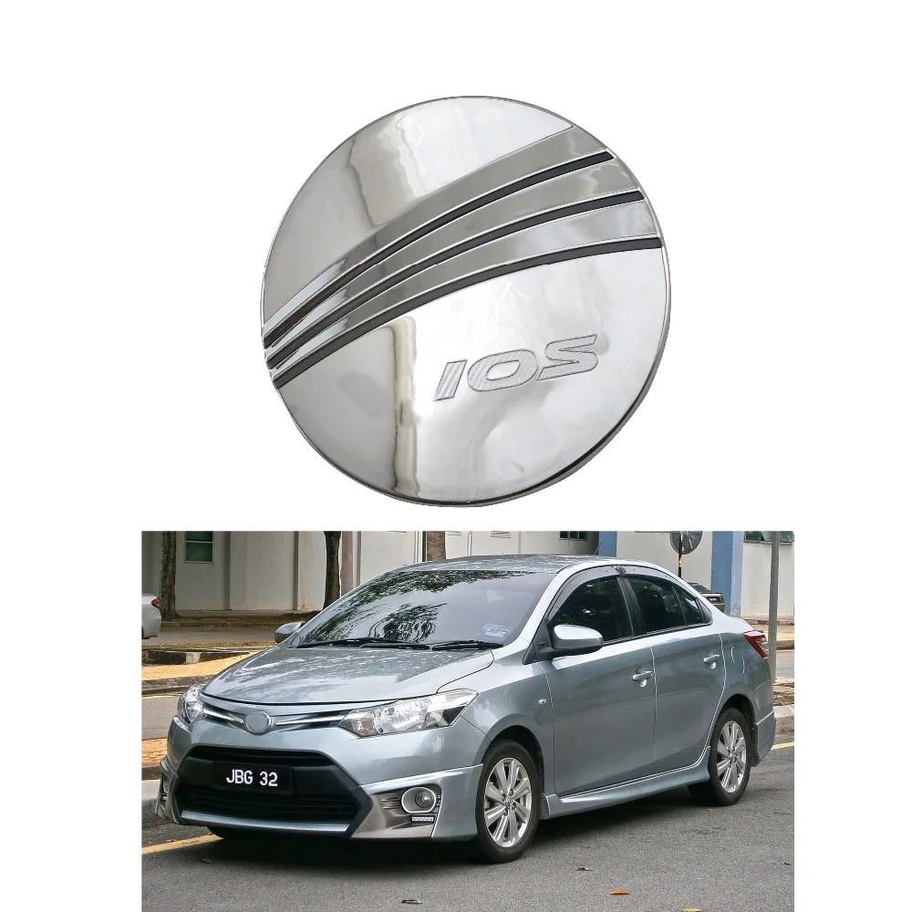 

Car fuel tank cover 1PCS ABS Chrome plated For Toyota XP150 Vios Yaris 2014 2015 2016 Accessories Fuel Tank Cap Cover