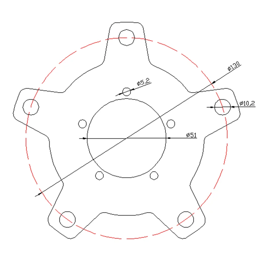 Customized BBS 110/130 BCD stainless steel Chain Wheel Spider adapter For 8fun Bafang Mid Drive Bbs01/bbs02 motor sets
