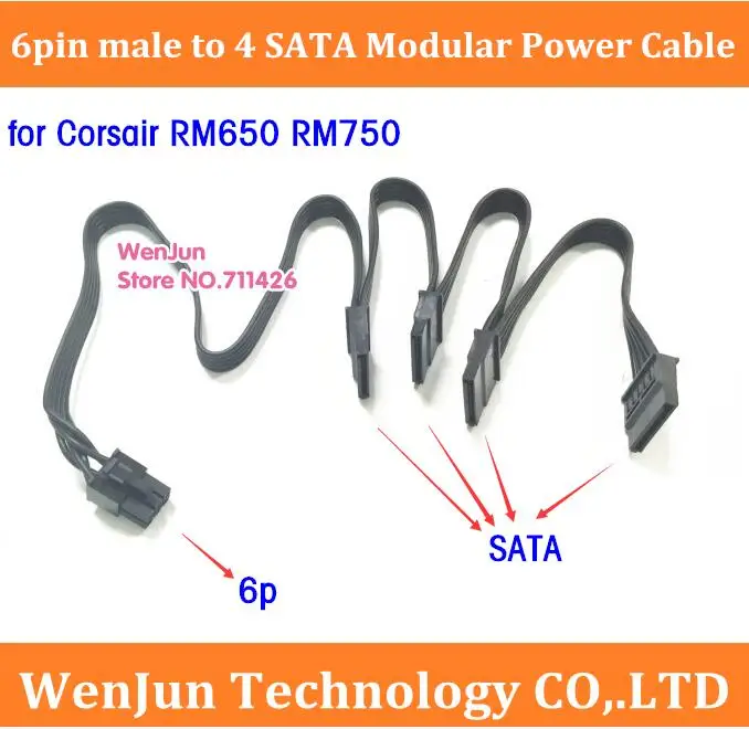 4 SATA /10 SATA CPU 8pin  PCIE 8pin Modular Power Supply  Cable for Corsair RM650 RM750 RM850 RM1000