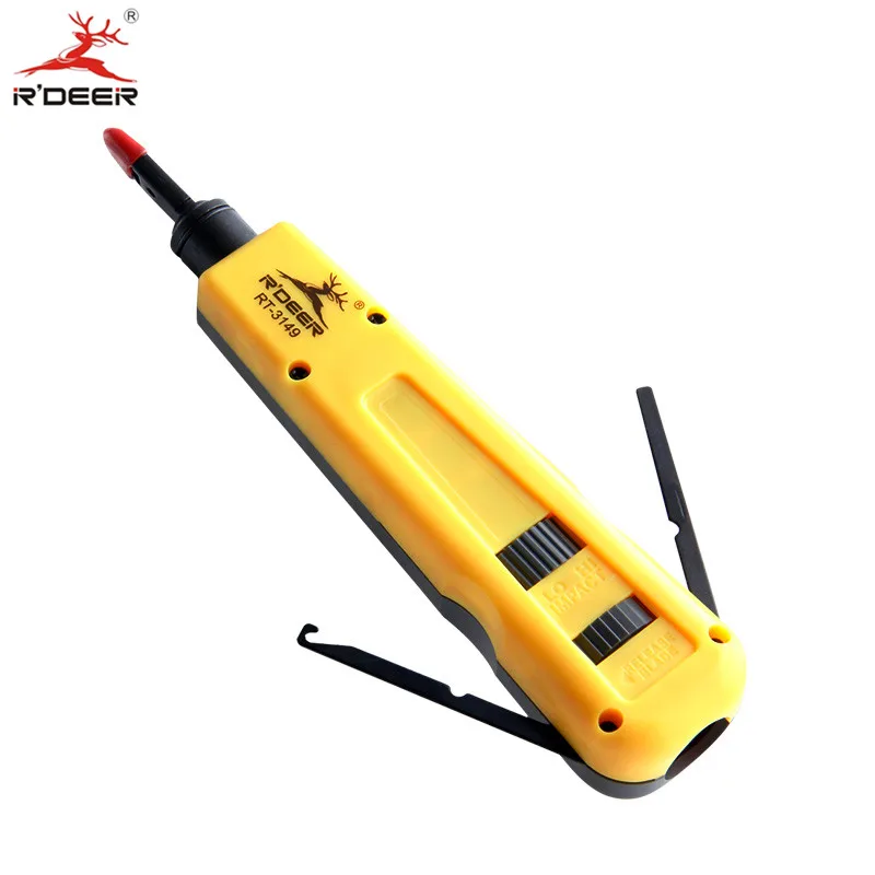 

RDEER Punch Down Tool Pliers Adjustable Telecom Impact Tool Terminal Board Crimping Cable Network Tool