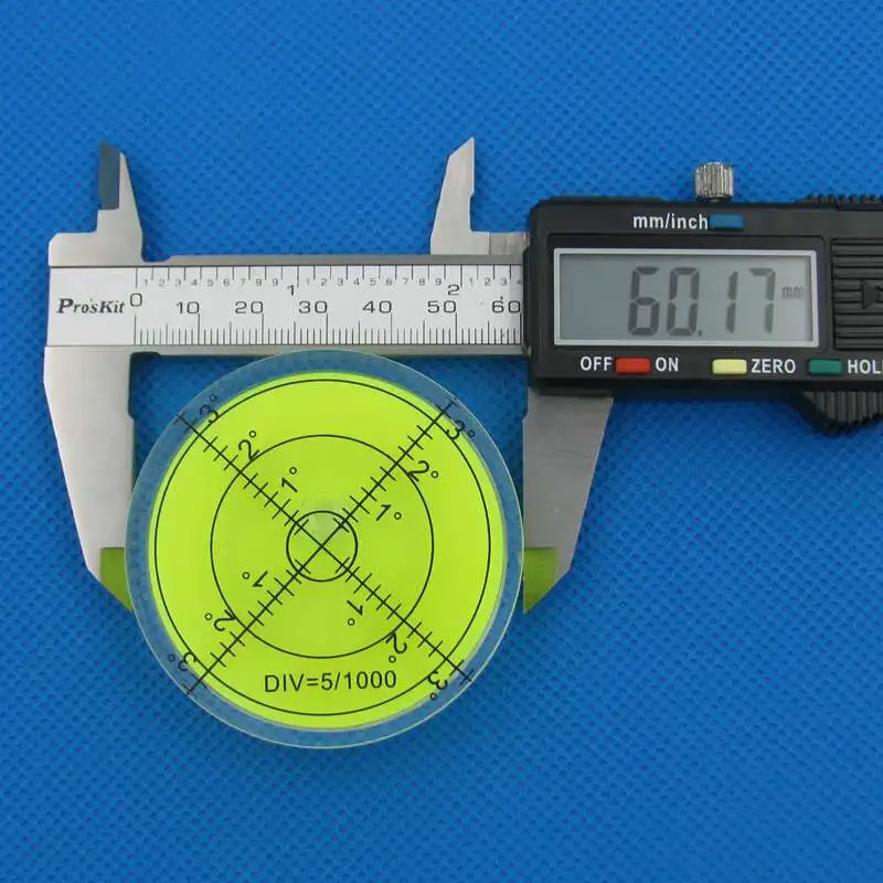 거품도 표시 표면 레벨링, 카메라 삼각대 가구 장난감 레벨 측정 기기, 60*12mm