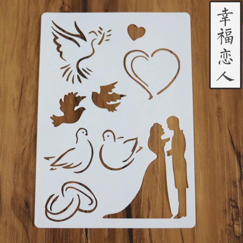 Stencils For Decor Drawing Children Cake Painting Template Plastic Scrapbooking Stamp Embossing Office School Supplies Reusable