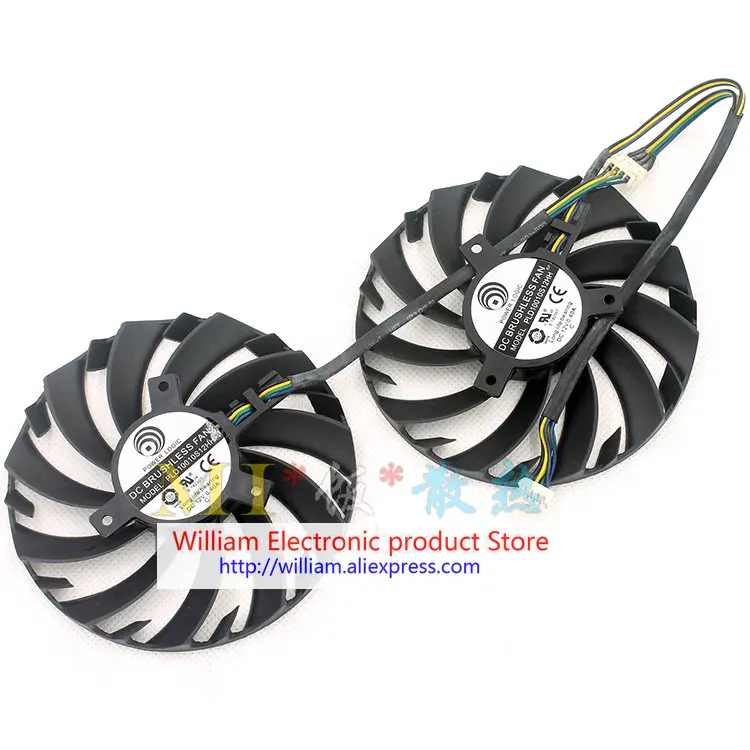 

Original PLD10010S12HH DC12V 0.40A Diameter 95MM Pitch 40MM for MSI Graphics card cooling fan