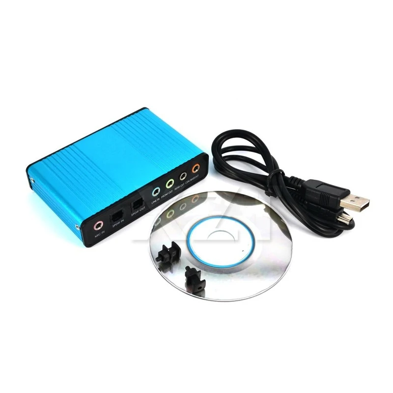 

USB 2.0 Sound Card 6 Channel 5.1 Optical External Audio Card SPDIF Controller CM6206 Chipset for PC Laptop Desktop Tablet