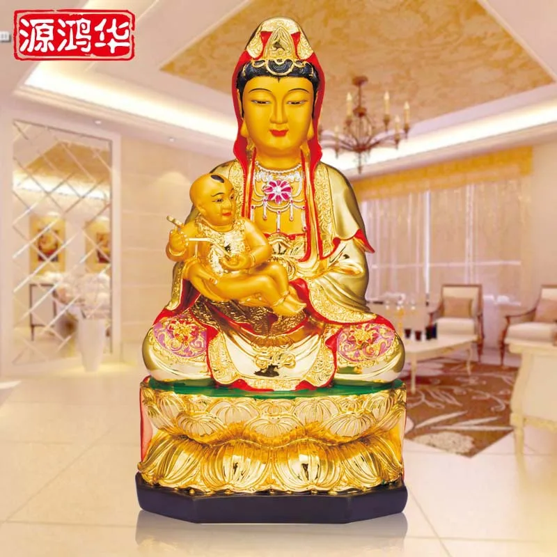 Plating add color ever been Guanyin Buddha resin crafts ornaments home furnishings living room has a variety of colors