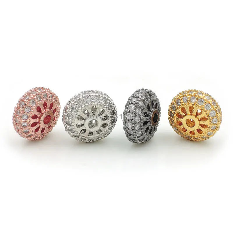 

6*10*10mm Micro Pave Clear CZ Chunky Spacer Beads Fit For Making DIY Bracelets Or Necklaces Jewelry