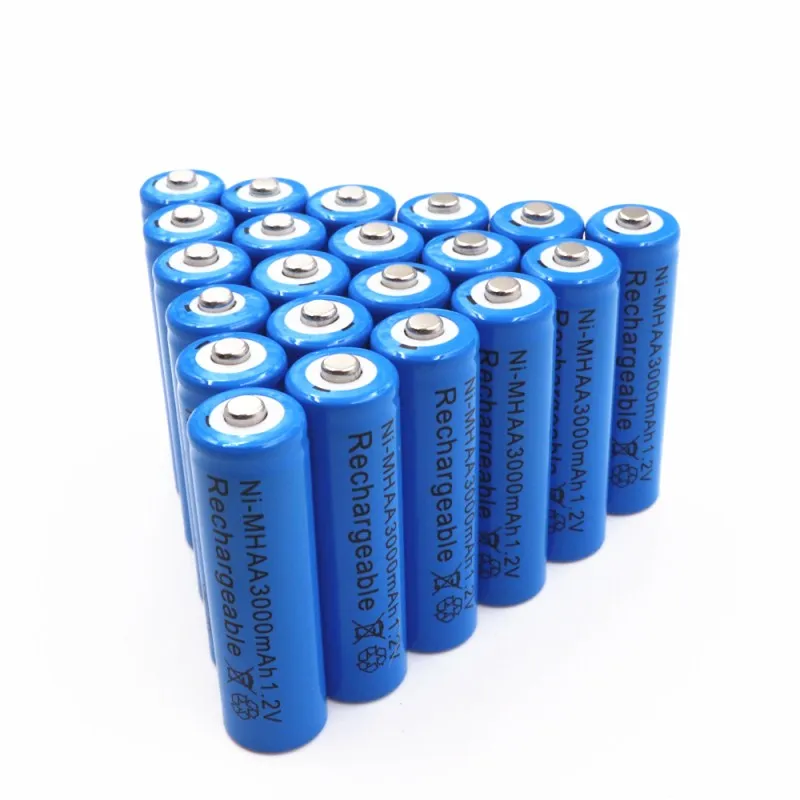 

20 штук AA 1,2 V 3000mAh литий-ионная аккумуляторная батарея AA металл-гидридных или никель 1,2 v Перезаряжаемые батареи солнечный светильник светодиодный фонарик светильник факел дропшиппинг