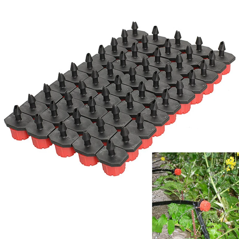 

50Pcs/lots Garden Micro Flow Dripper Drip Head 1/4 Inch Hose Irrigation Misting