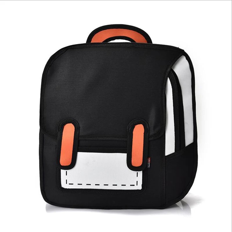 Brand Design Women Backpack 3D 2D Drawing Cartoon Back Bag Comic Messenger Tote Fashion Cute Student Waterproof Bags Unisex 148