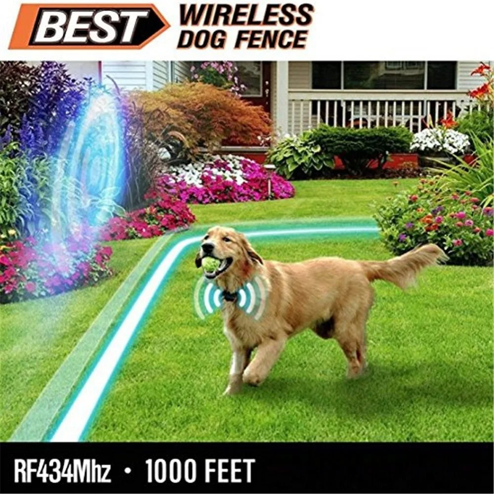 Safety Pet Dog Electric Fence Dog Training Shock Collar Fence Containment Waterproof Transmitter Training System