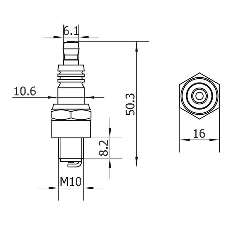 Clearance Price! CRRCPRO SP2R7 Spark Plug/ Glow plug same as NGK CMR7H & Champion RZ7C for Gasoline Engine