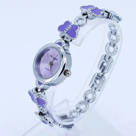 2019 Fashion Color Lovely Butterfly Bracelet Lady Girl Watch Adjust Strap Quartz Wristwatch New O12 Girls watches