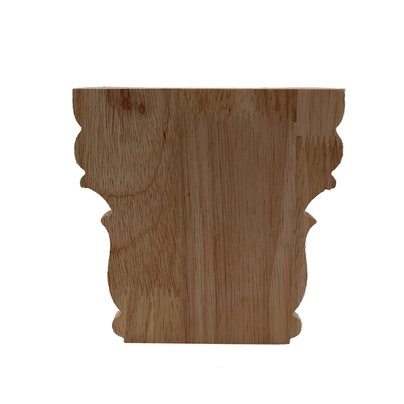VZLX Vintage Floral Carved Corner Wall Door Furniture Decorative Figurines Wood Appliques for Home Decor Decoration Accessories