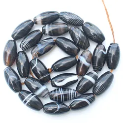 Black stripe ag 6-30mm Oval beads 15inch per strand ,  For DIY Jewelry Making, pendant,necklace