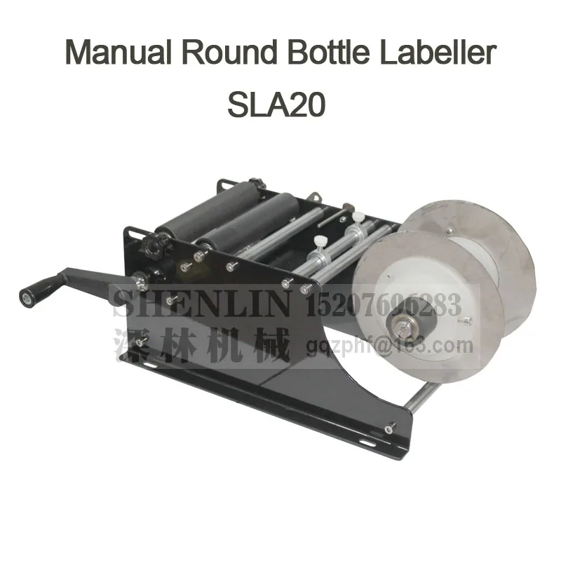Ronde Fles Labeling Machine Label Sticker Handleiding Fles Labeller Hand Gehouden Fles Label Applicator Tool Apparatuur Freeshippin