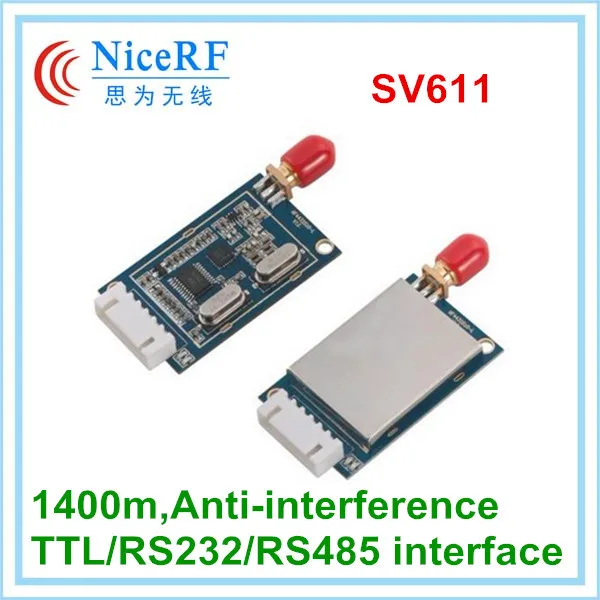 Imagem -05 - Uart rf Transceiver Module 433mhz 868mhz Rs485 Rs232 100mw rf Módulo Transmissor e Receptor sem Fio Peças Lote Sv611