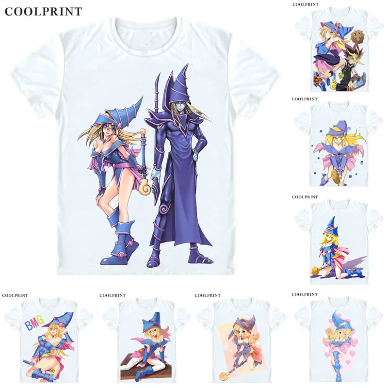 Dark Magician Girl Black T Shirt Duel Monsters Yu-Gi-Oh King of Games Casual TShirt Premium T-Shirt Printed Short Sleeve Shirts