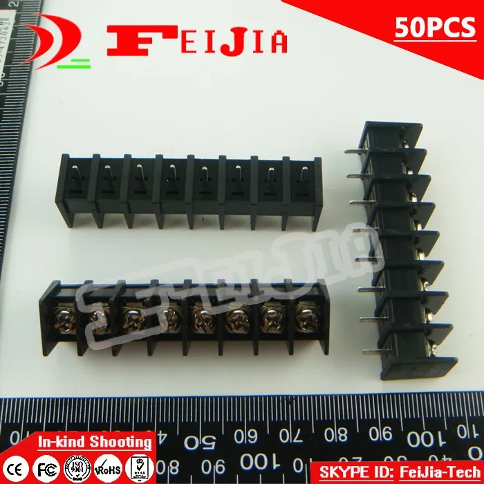 

50PCS 25-7.62-8P / 25 7.62mm 8Pin Barrier Terminal Block Screw Terminal Block Pitch 7.62mm Terminal Block Free Shipping