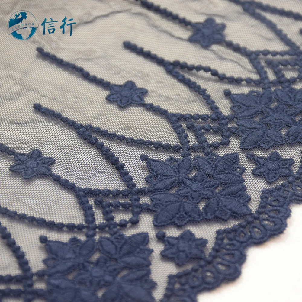 23cm Width Cotton Embroidery Lace Sewing Ribbon Guipure Trims Fabric Warp Knitting DIY Wedding Dress Garment Accessories#3610