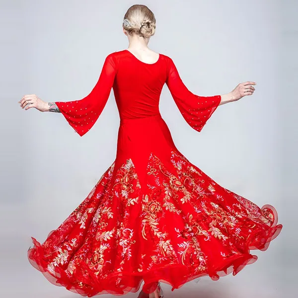 standard skirt women ballroom dance skirts dance clothes flamenco skirt spanish flamenco costume waltz dance wear swing