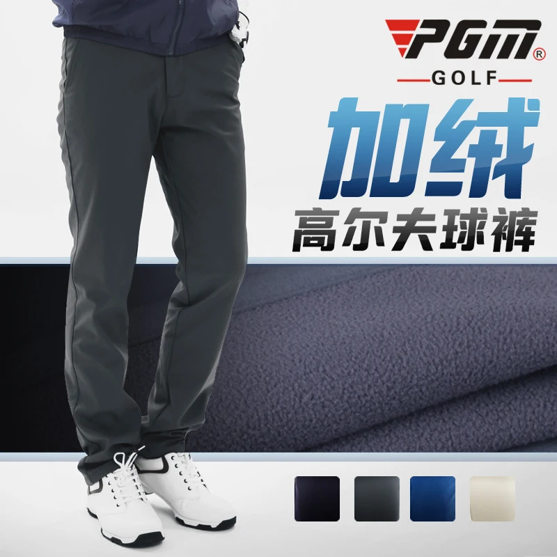 Send Hat!New Autumn Winter Waterproof Men Sports Golf Trousers Thick Keep Warm Windproof Full Long Pants Tennis Clothes PGM