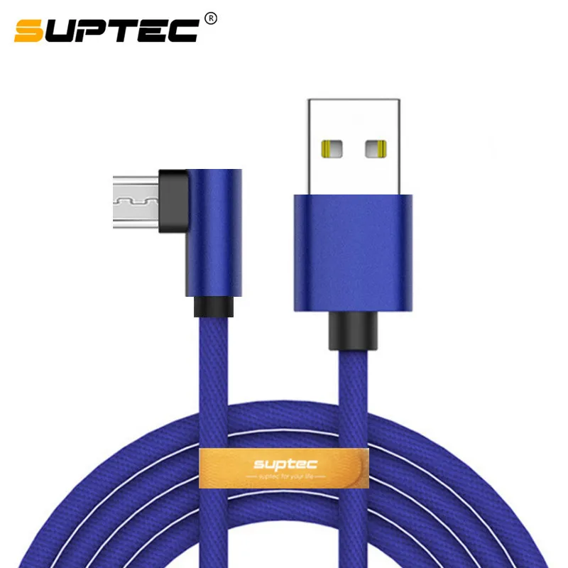 Кабель Micro USB SUPTEC, 90 градусов, 3 А, для быстрой зарядки и передачи данных