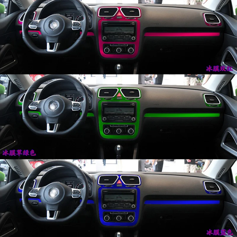 

Car-Styling 3D/5D Carbon Fiber Car Interior Center Console Color Change Molding Sticker Decals For Volkswagen VW Scirocco/EOS