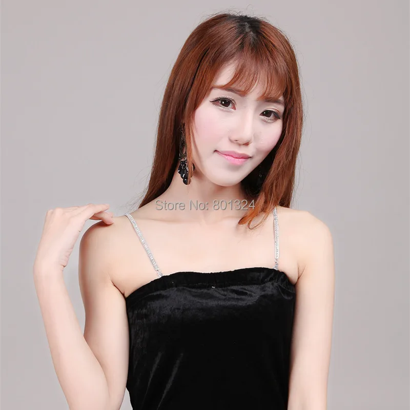 Aksesoris Adjustable Jelas Kristal Sabuk Cantik Prom Diamante Berlian Imitasi Tali Bra Pesta Malam Gaun Pakaian Dalam Wanita