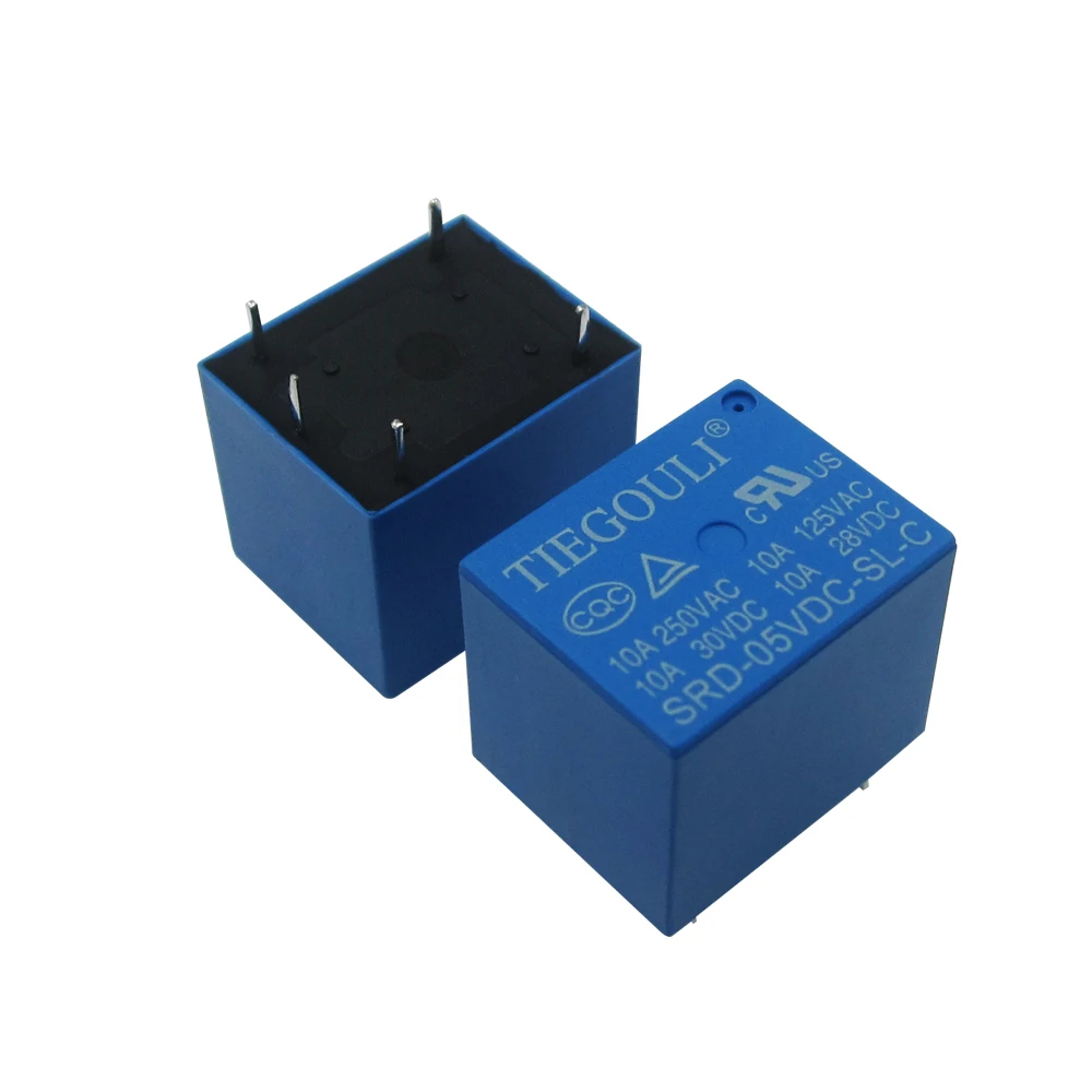 5 шт./лот Φ реле, 5 контактов PCB типа 10A 5V DC Power Relay