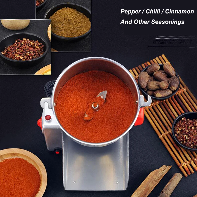 Con pezzo di ricambio gratuito 2500G /800G macinacaffè macchina erbe grano spezie mulino medicina miscelatore di grano smerigliatrice per alimenti secchi