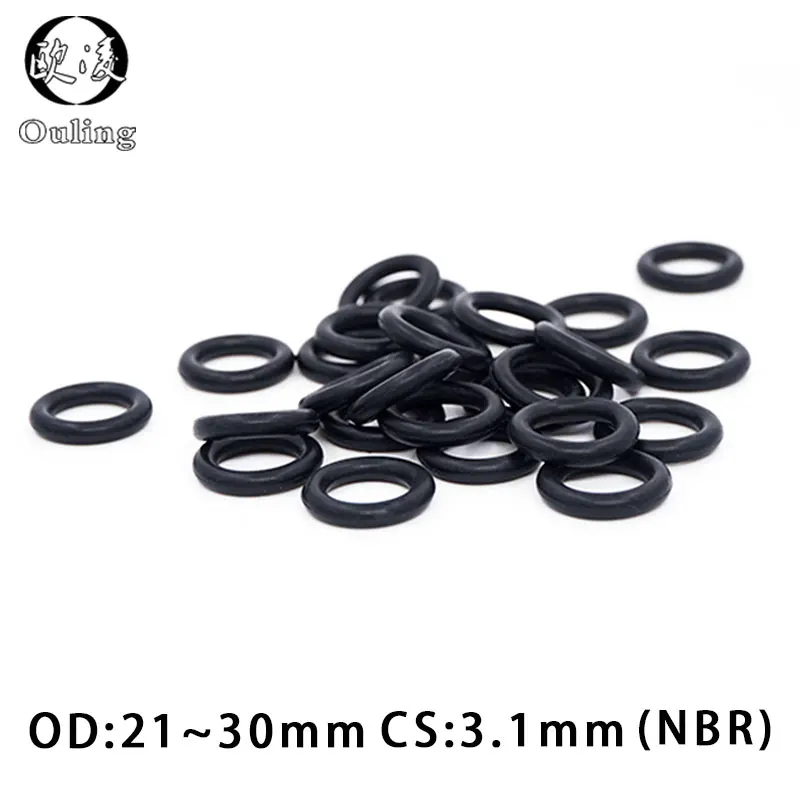 

20PCS/lot NBR Sealing O-Ring Rubber Ring Nitrile Gasket 3.1mm Thickness OD21/22/23/24/25/26/27/28/29/30mm Seal O Ring Oil Ring