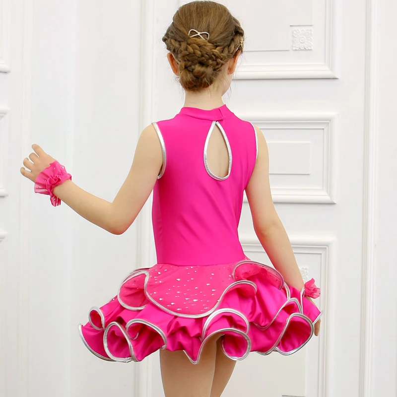 Girls Latin Dance Dress Children Ballroom Dance Dresses Kids Salsa Rumba Cha Cha Samba Tango Dress Latin Dance Costume B-5672