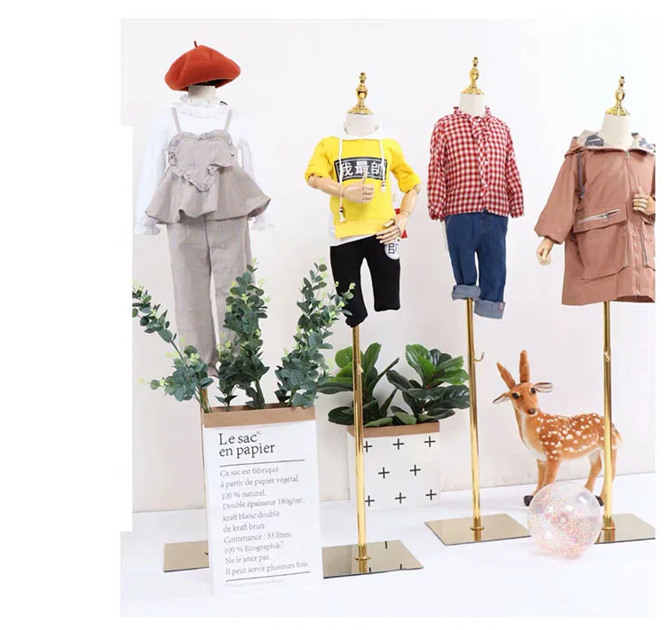 Fashion Style Child Fabric Mannequin Child Clothes Display Bendable Model Customized