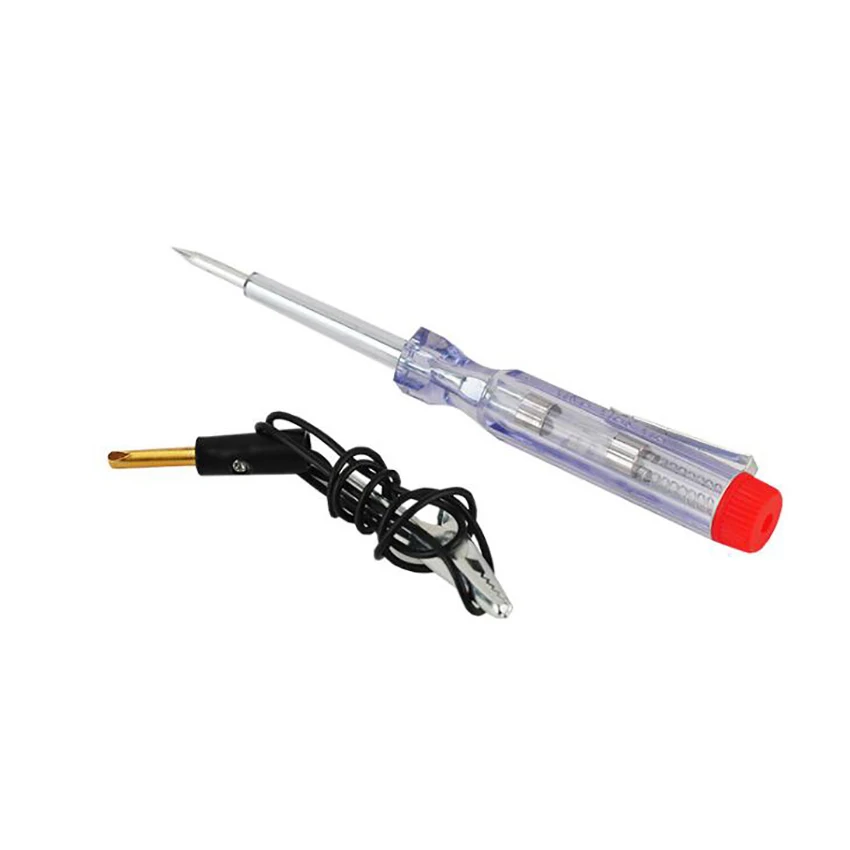 DC 6V-24V Xe Hơi Bút Thử Điện Áp Bút Có Đèn Báo, mở Rộng Kim Loại Dẫn Điện Kẹp Xe Sửa Chữa Điện Máy