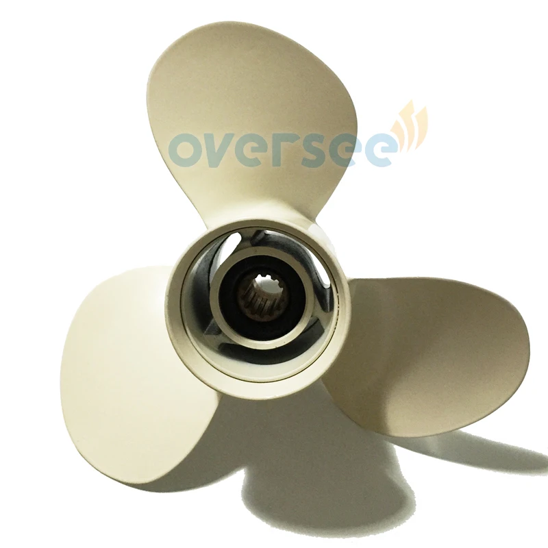 المروحة الألومنيوم OVERSEE 663-45952-02-EL 11-3/8x12-F تحل محل محرك ياماها الخارجي 0HP 50HP 663-45952-02-EL