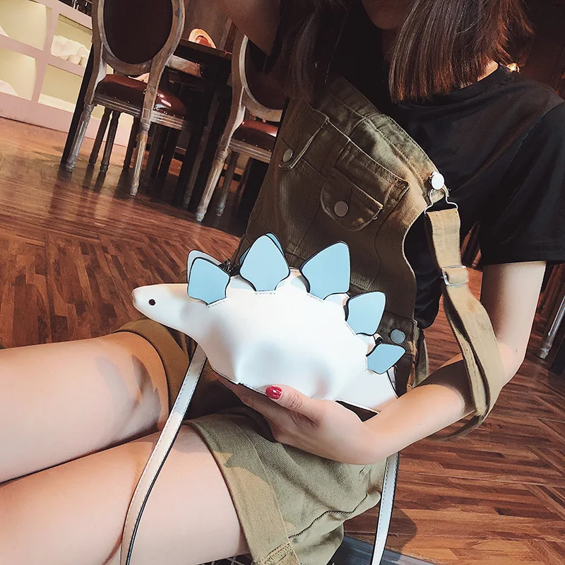 Dinosaur Shoulder Purses,PU Stegosaurus CrossBody Bag for Girl Women