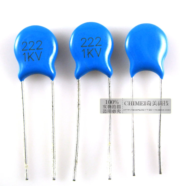 

Ceramic capacitor 1KV 222Z capacitor commonly used in high-stability oscillation circuit