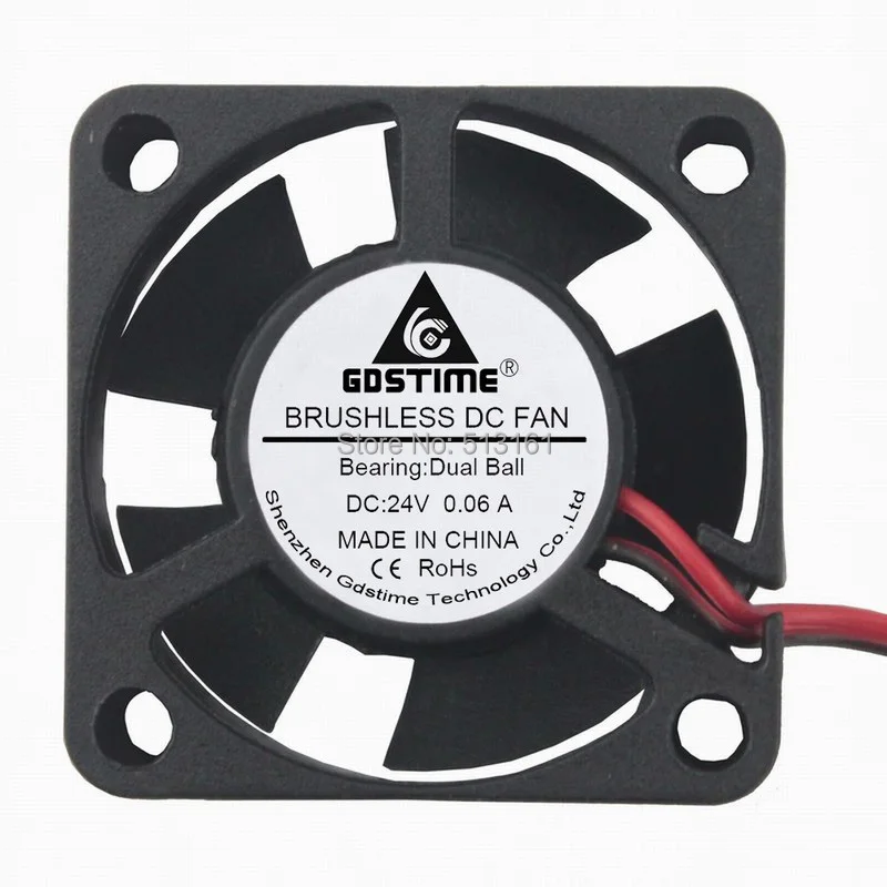 

5Pcs Gdstime 30MM DC 24V 2Pin Ball Bearing 30x30x10mm 3010 3cm Small Cooler Brushless Cooling Fan