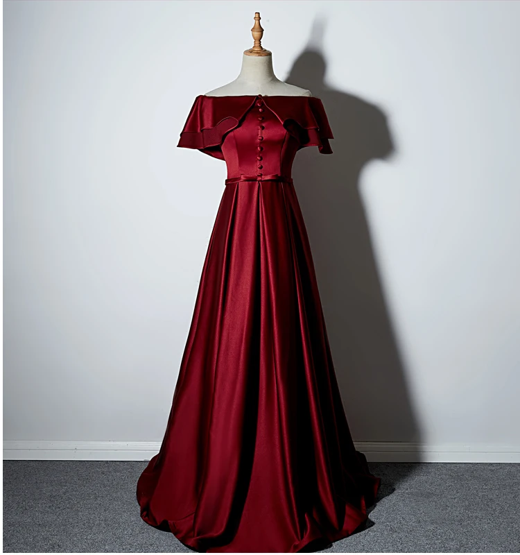 100%real wine red slash ruffled collar long dress Renaissance Gown queen Victoria/Antoinette/ball gown/Belle Ball/customs size