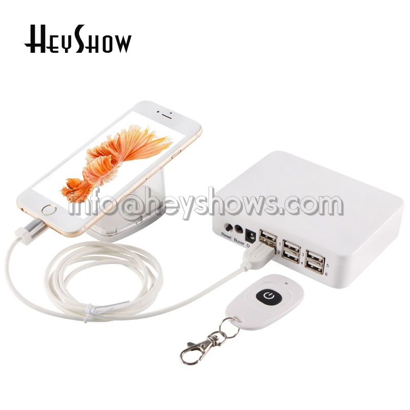 

Mobile Phone Security Stand with Alarm Anti-Theft System for iPhone iPad Tablet Display Charging Box for Retail Store