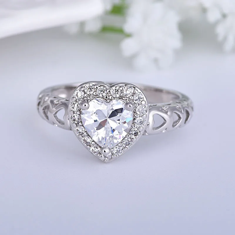 Buyee-Bague de mariage en argent regardé 925 pour femme, cercle de bijoux fins pour fille, blanc clair, Zunderes on Coussins, mode de fête