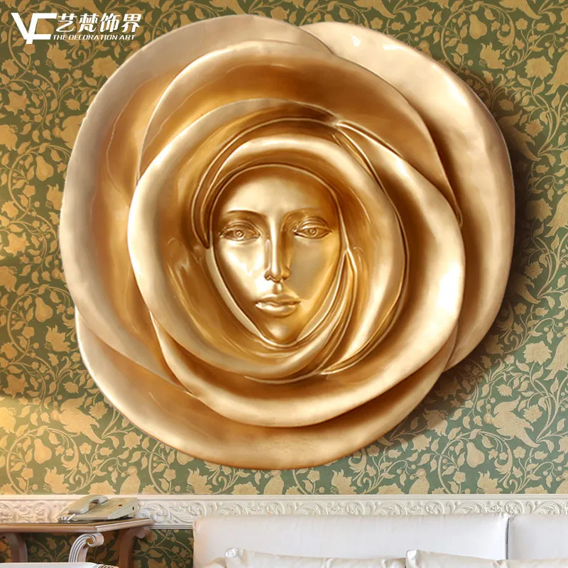 

Creative three-dimensional wall decorations rose face the wall hanging wall hangings wall murals minimalist modern new home deco