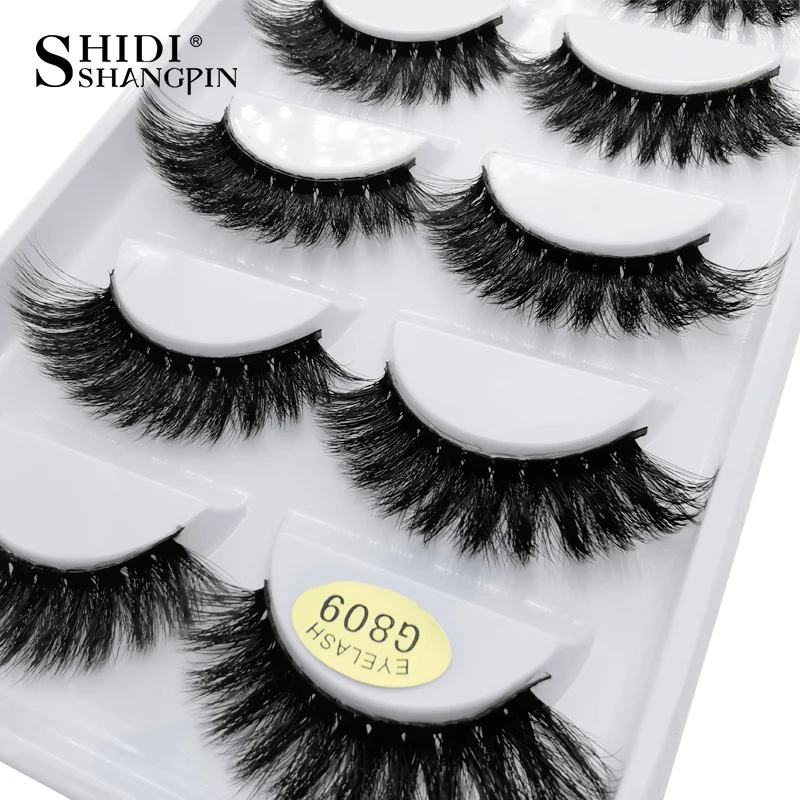SHIDISHANGPIN 50 زوجا لونغ الطبيعية الرموش الصناعية رقيق 3d المنك جلدة المكياج 100% القسوة شحن رموش زائفة فو cils G800