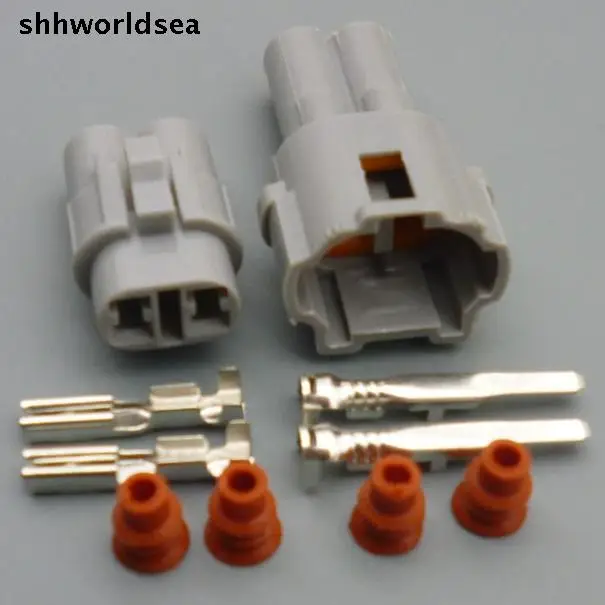 

shhworldsea 2 Pin/way 2.0mm Auto connector,Car Waterproof onnector Male&Female kit 6187-2311 6180-2321