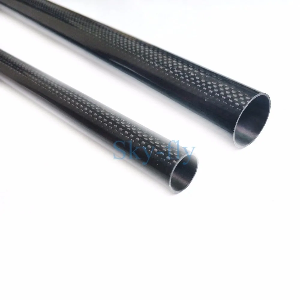 2pcs Roll Wrapped Carbon Fiber Tube 3K Glossy surface Dia 10mm 12mm 14mm 16mm 18mm 22mm 24mm 26mm 28mm 30mm 32mm Length 500mm